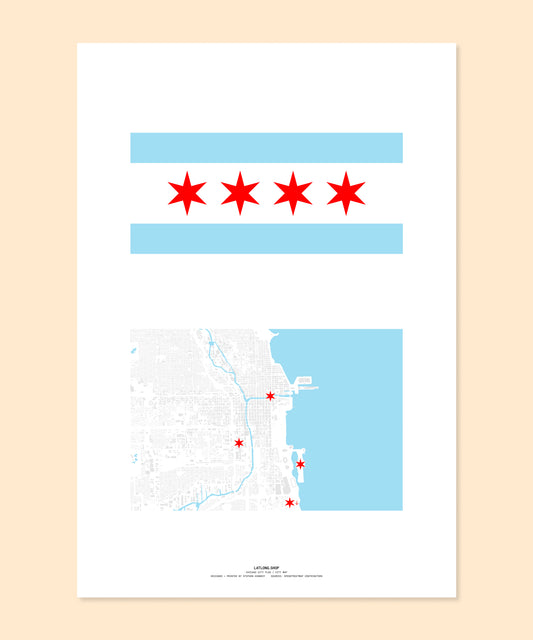 Chicago City Flag / City Map