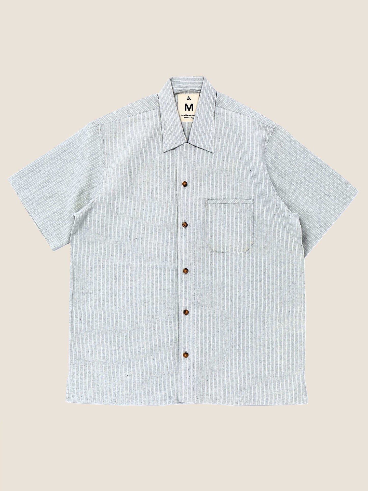 Denim Double Stripe Box Button-Down