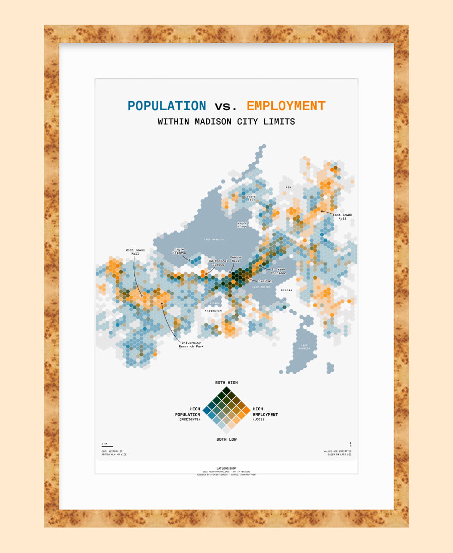 Population vs. Employment / XL Print