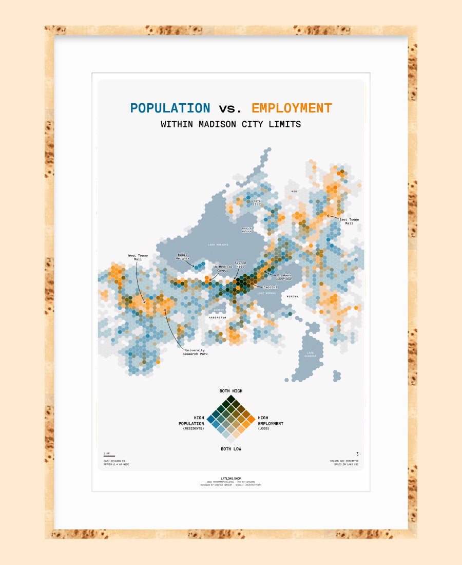 Population vs. Employment / XL Print