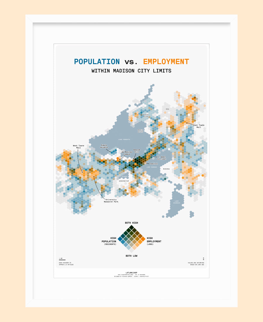 Population vs. Employment / XL Print