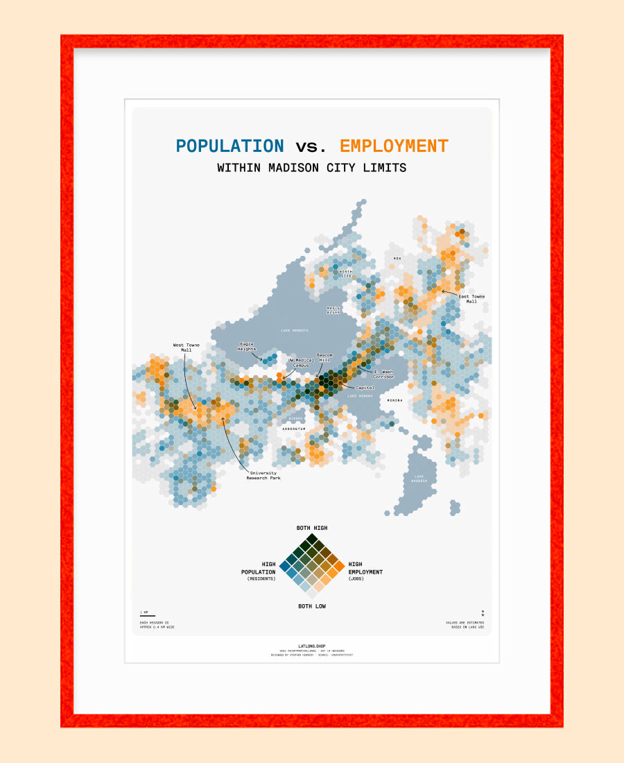 Population vs. Employment / XL Print