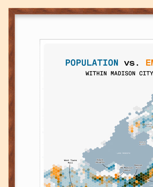 Population vs. Employment / XL Print