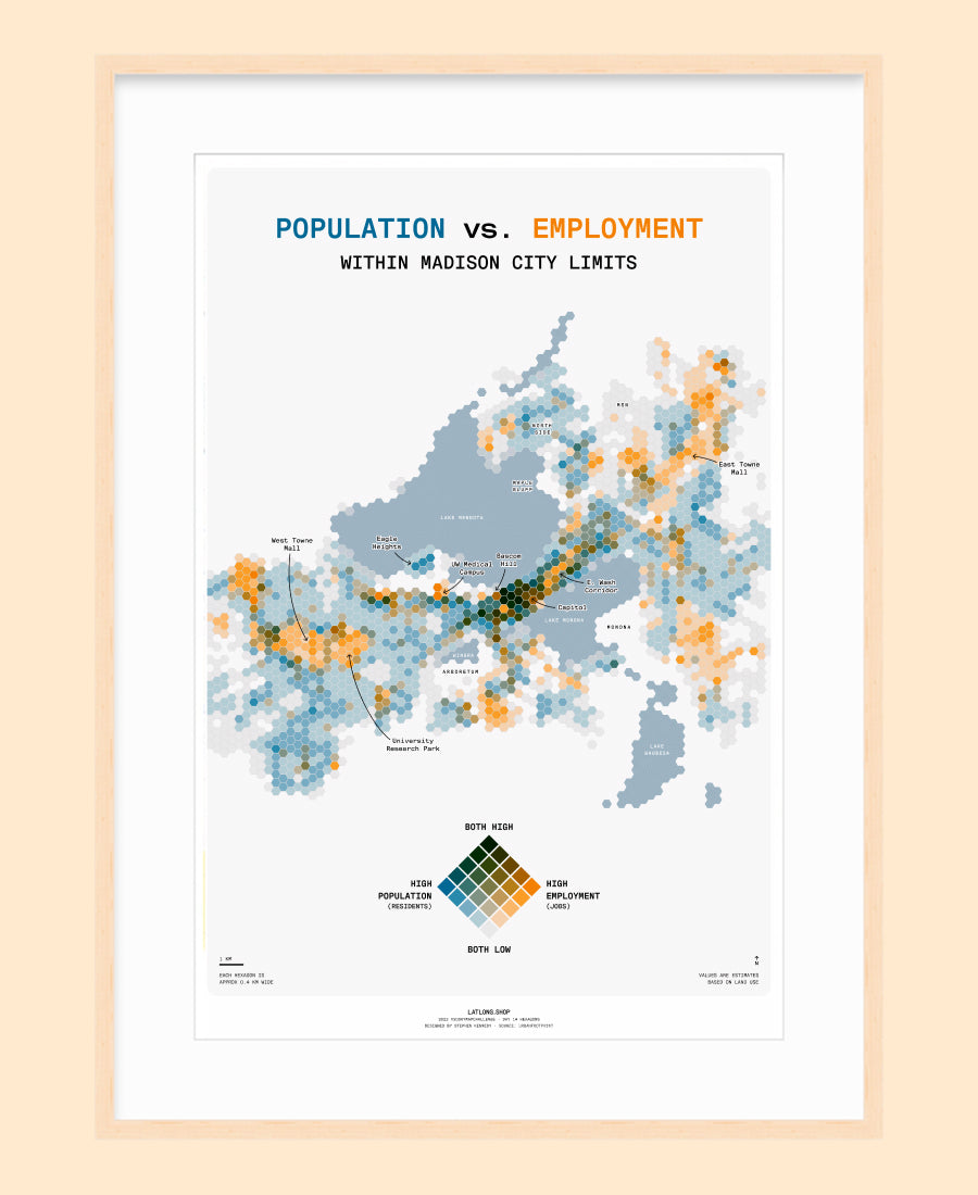 Population vs. Employment / XL Print