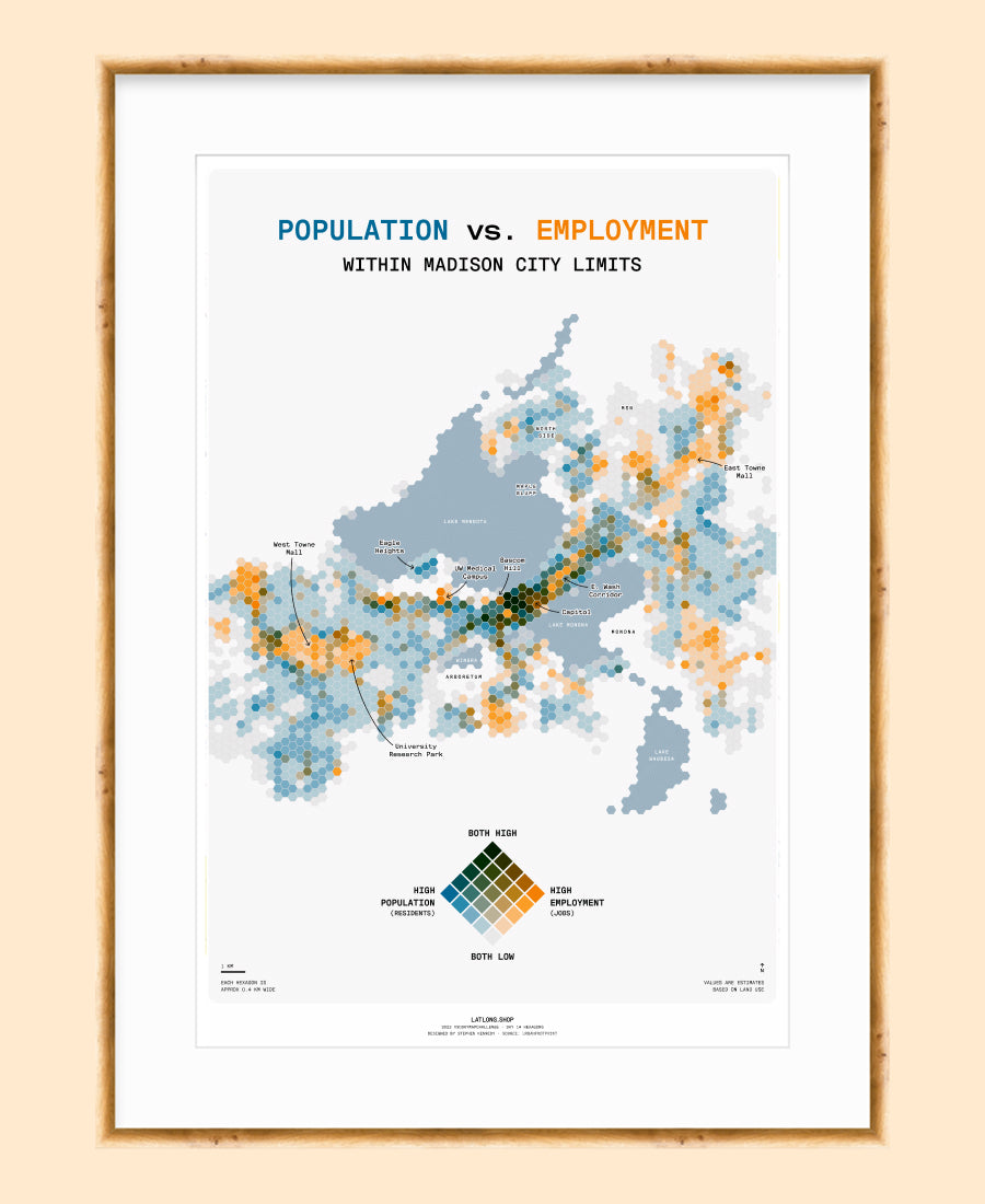 Population vs. Employment / XL Print