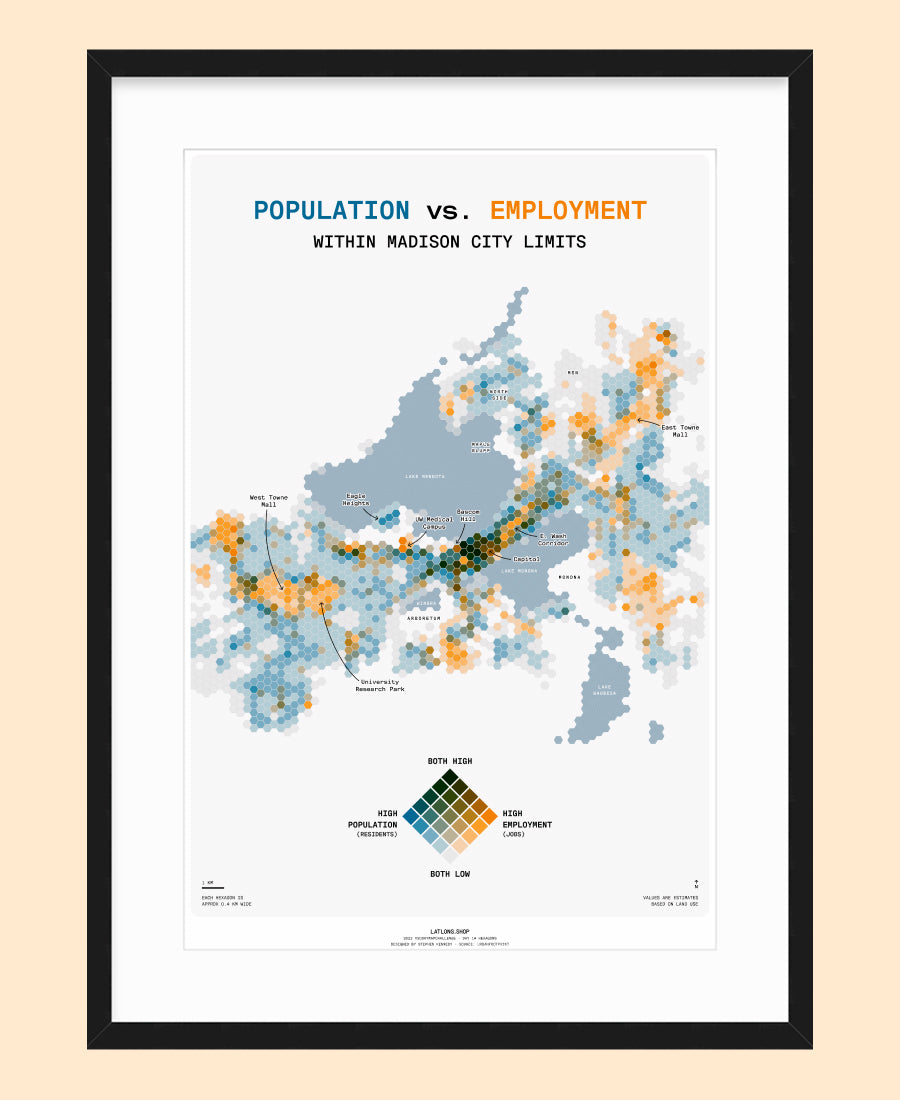 Population vs. Employment / XL Print