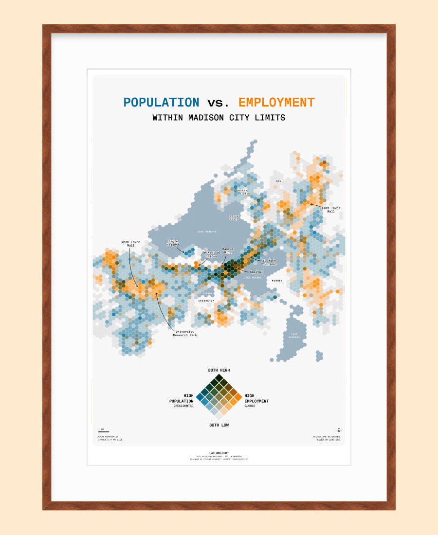Population vs. Employment / XL Print