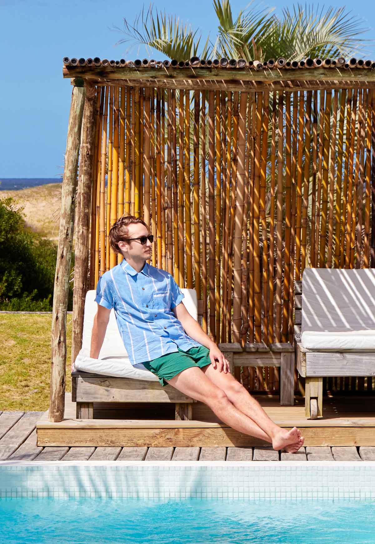Lungi Blue Box Button-Down