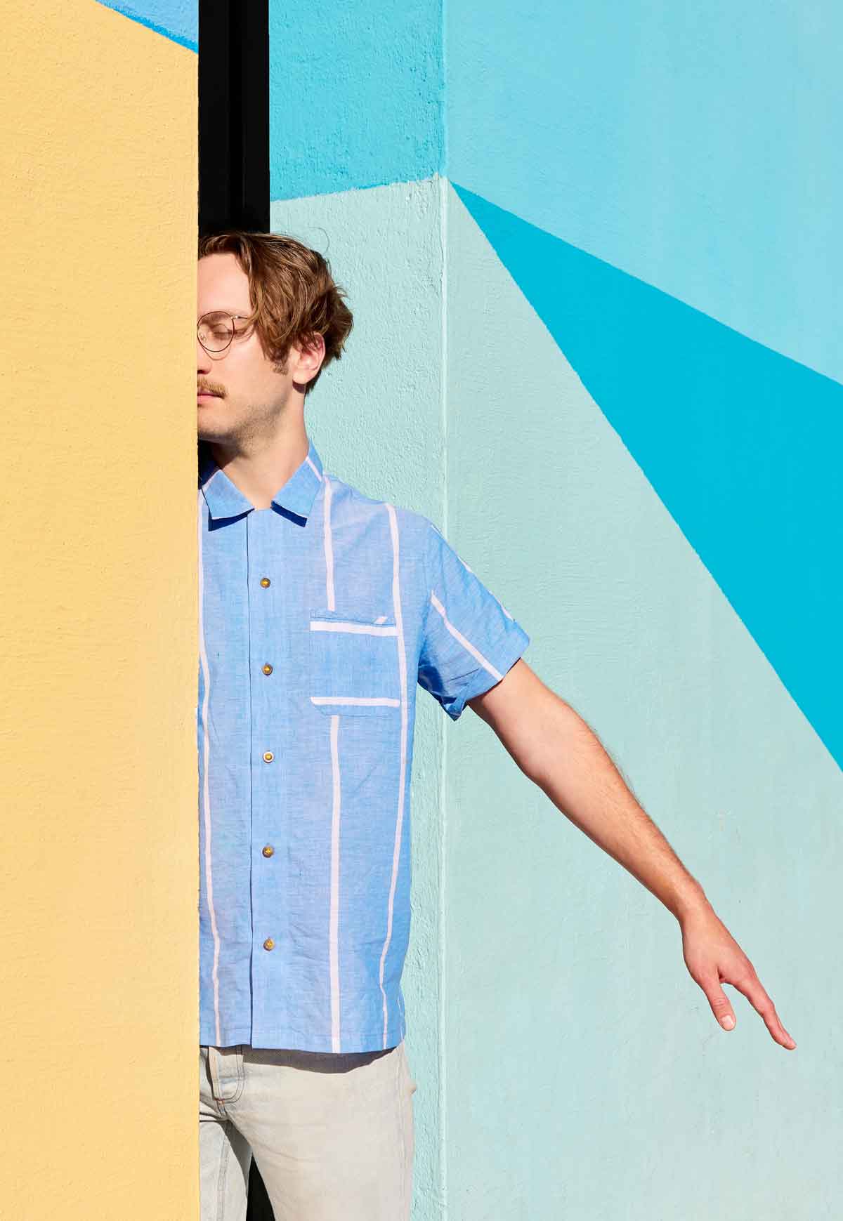 Lungi Blue Box Button-Down