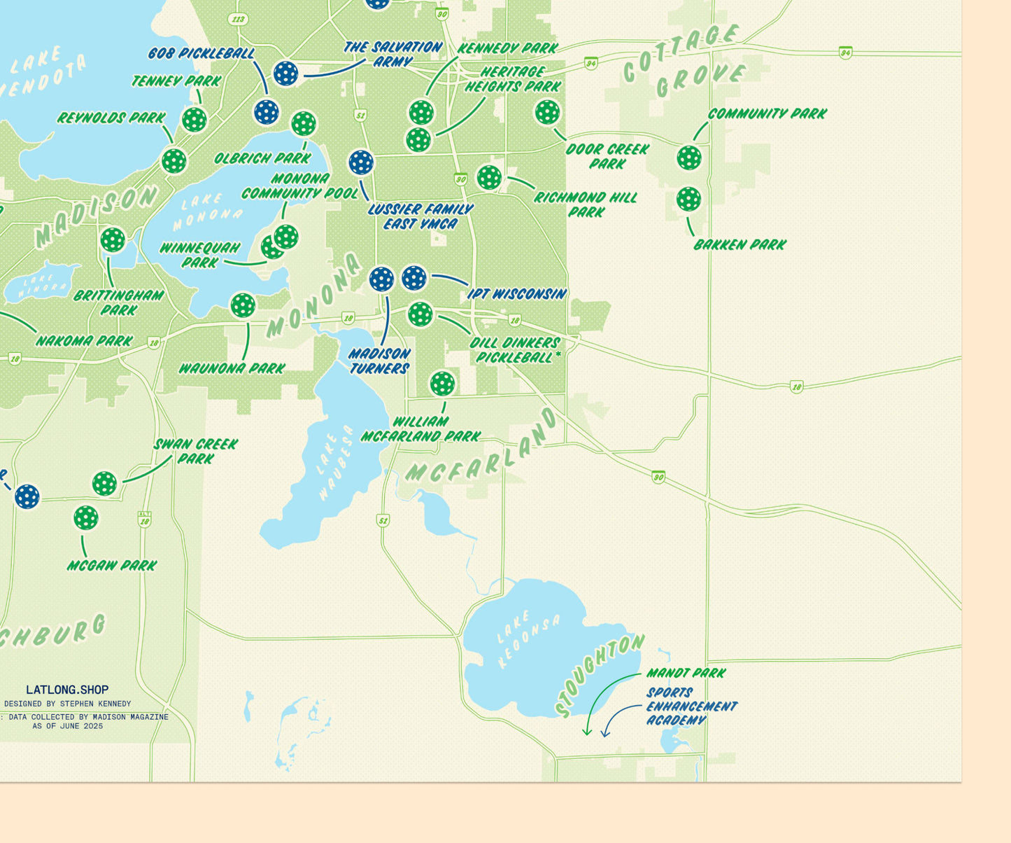 Pickleball Courts Across Madison